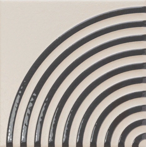 Керамическая плитка Wow Twister Twist Dove Stone Graphite 129164, цвет чёрно-белый, поверхность глянцевая матовая, квадрат, 125x125