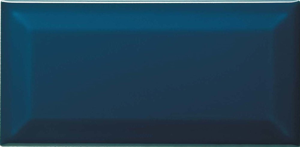 Керамическая плитка Ce.Si Metro Petrolio Diamante, цвет синий, поверхность глянцевая, кабанчик, 75x150