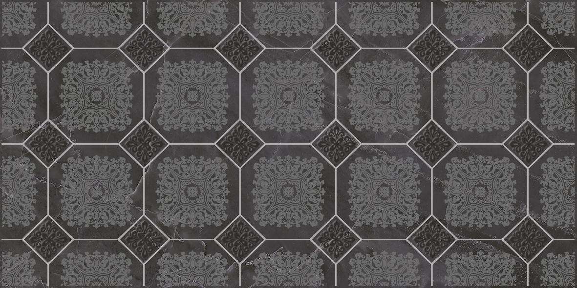 Декоративные элементы Laparet Olimpus Grand Декор чёрный, цвет чёрный, поверхность глянцевая, прямоугольник, 250x500