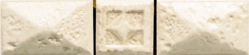 Бордюры Cinca Forum White Piramide A 0450/310, цвет бежевый, поверхность матовая, прямоугольник, 35x160