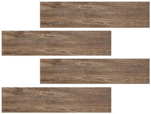 Декоративные элементы Rex Selection Oak Brown Modulo Listello 738025, цвет коричневый, поверхность матовая, квадрат, 300x300