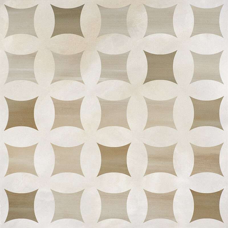 Декоративные элементы Serra Camelia Decor Pearl White&Capuccino, цвет разноцветный, поверхность лаппатированная, квадрат, 600x600