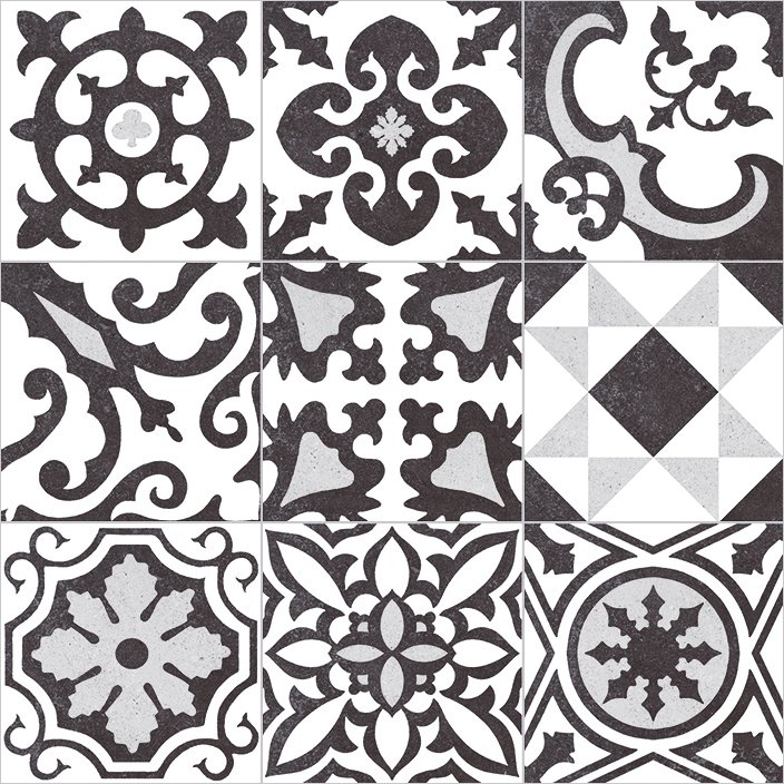 Керамогранит Porcelanosa Barcelona E (100161220), цвет чёрно-белый, поверхность матовая, квадрат, 316x900