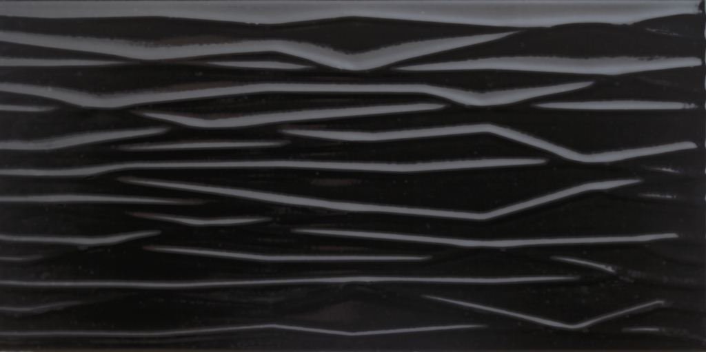 Керамическая плитка Tecniceramica Skyline Negro Brillo, цвет чёрный, поверхность глянцевая, прямоугольник, 250x500