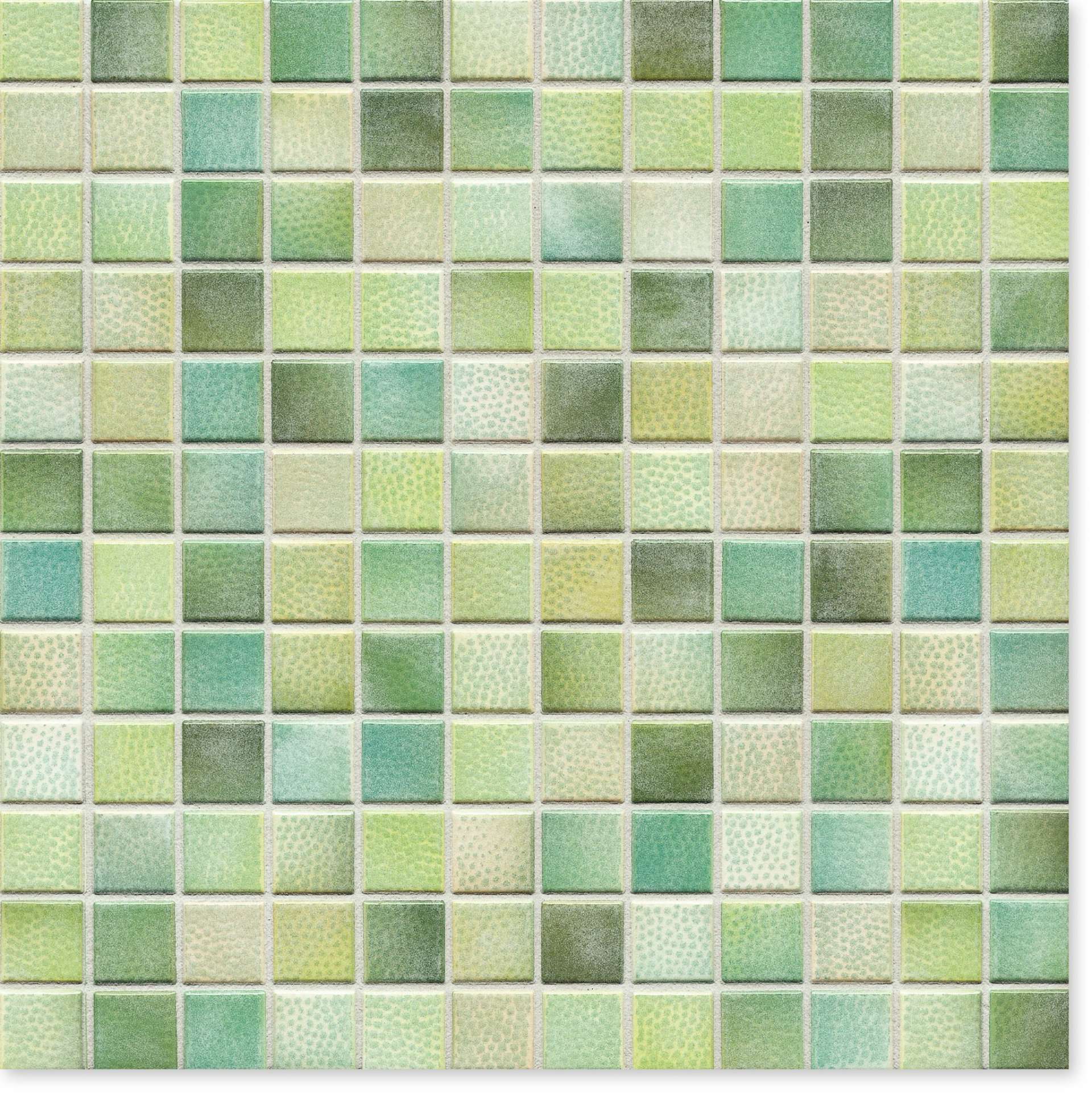 Мозаика Jasba Kauri Aquagr?n-Mix Glzd 8724H-44, цвет зелёный, поверхность глянцевая, квадрат, 316x316