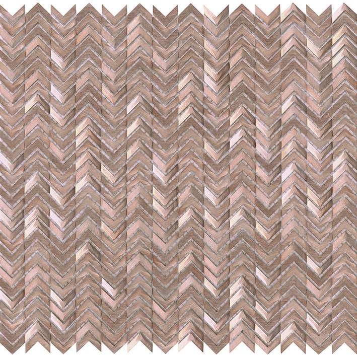 Мозаика L'Antic Colonial Gravity Aluminium Arrow Rose Gold L241714891, цвет розовый, поверхность матовая, прямоугольник, 298x300x4