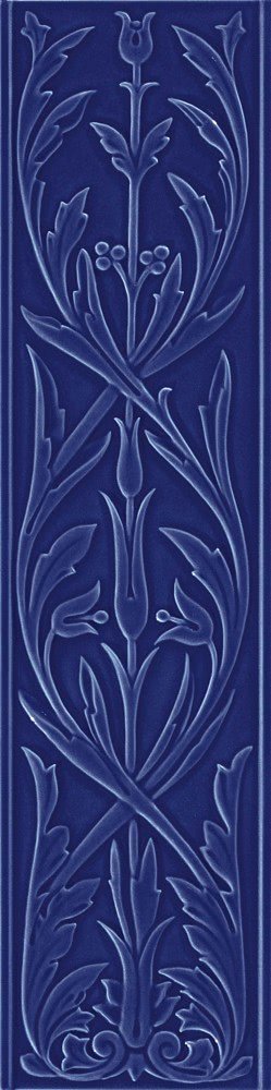 Декоративные элементы Grazia Epoque Ermitage Cobalt Craquele HER9, цвет синий, поверхность глянцевая, прямоугольник, 200x800