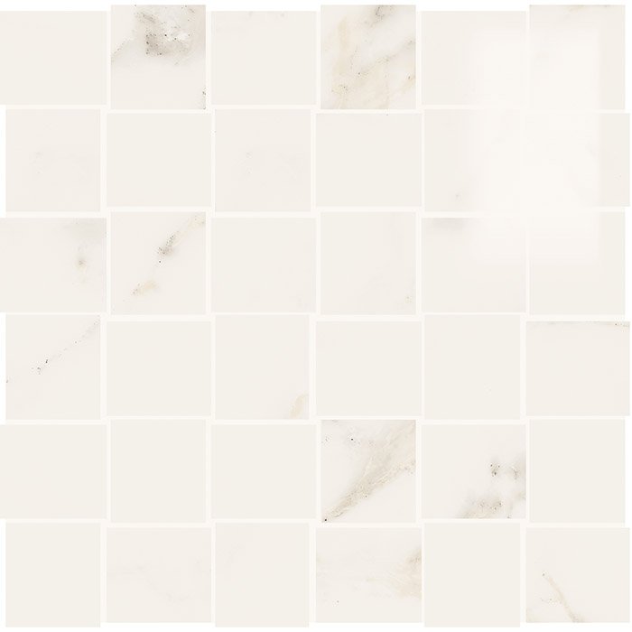 Мозаика Panaria Trilogy Mos 36 Calacatta White Lux PGZTYL0, цвет белый, поверхность полированная, квадрат, 300x300