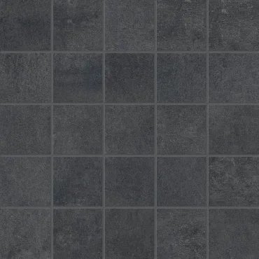 Мозаика Piemme Concrete Mosaico Black N/R 00987, цвет чёрный, поверхность матовая, квадрат, 300x300
