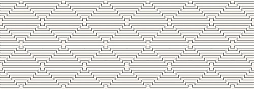 Декоративные элементы Керлайф Sense Crema Meandro, цвет чёрный, поверхность глянцевая, прямоугольник, 251x709