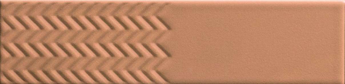 Керамическая плитка 41zero42 Biscuit Waves Terra 4100605, цвет терракотовый, поверхность матовая 3d (объёмная), прямоугольник, 50x200
