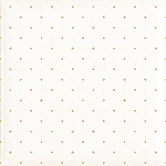 Керамогранит Carmen Caprichosa Zhana Blanco, цвет белый, поверхность глянцевая, квадрат, 150x150