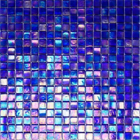 Мозаика Alma Mosaic Art NM026, цвет синий, поверхность глянцевая, квадрат, 150x150