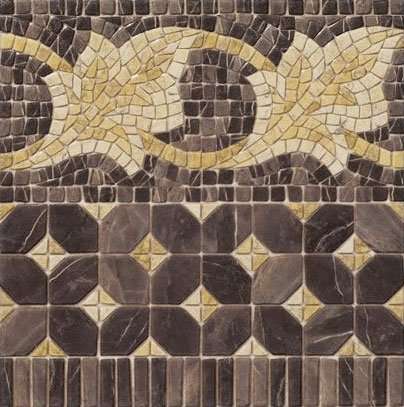 Декоративные элементы Vives Iliada Cenefa Midas Tabaco, цвет коричневый, поверхность полированная, квадрат, 435x435
