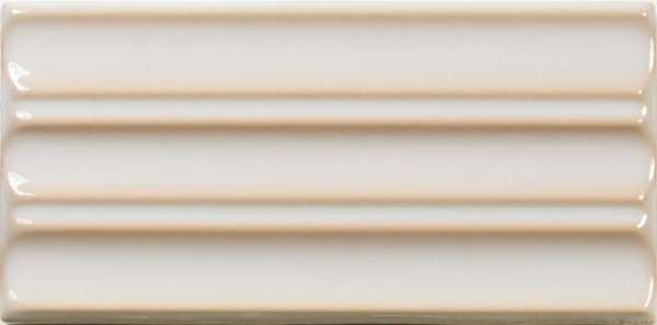 Керамическая плитка Wow Fayenza Belt Deep White 127293, цвет бежевый, поверхность глянцевая 3d (объёмная), кабанчик, 62x125