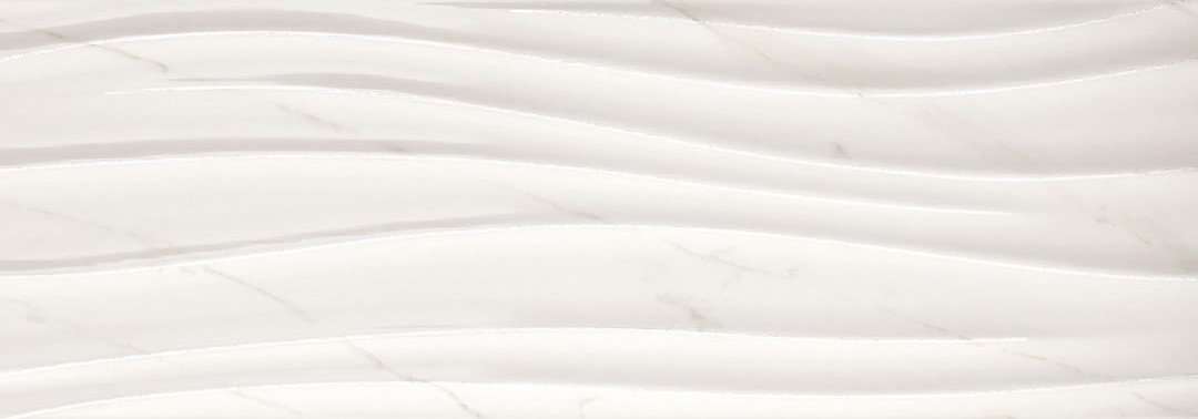Декоративные элементы Panaria Trilogy Swing Glitter Calacatta White PBFTYF0, цвет белый, поверхность глянцевая, прямоугольник, 350x1000