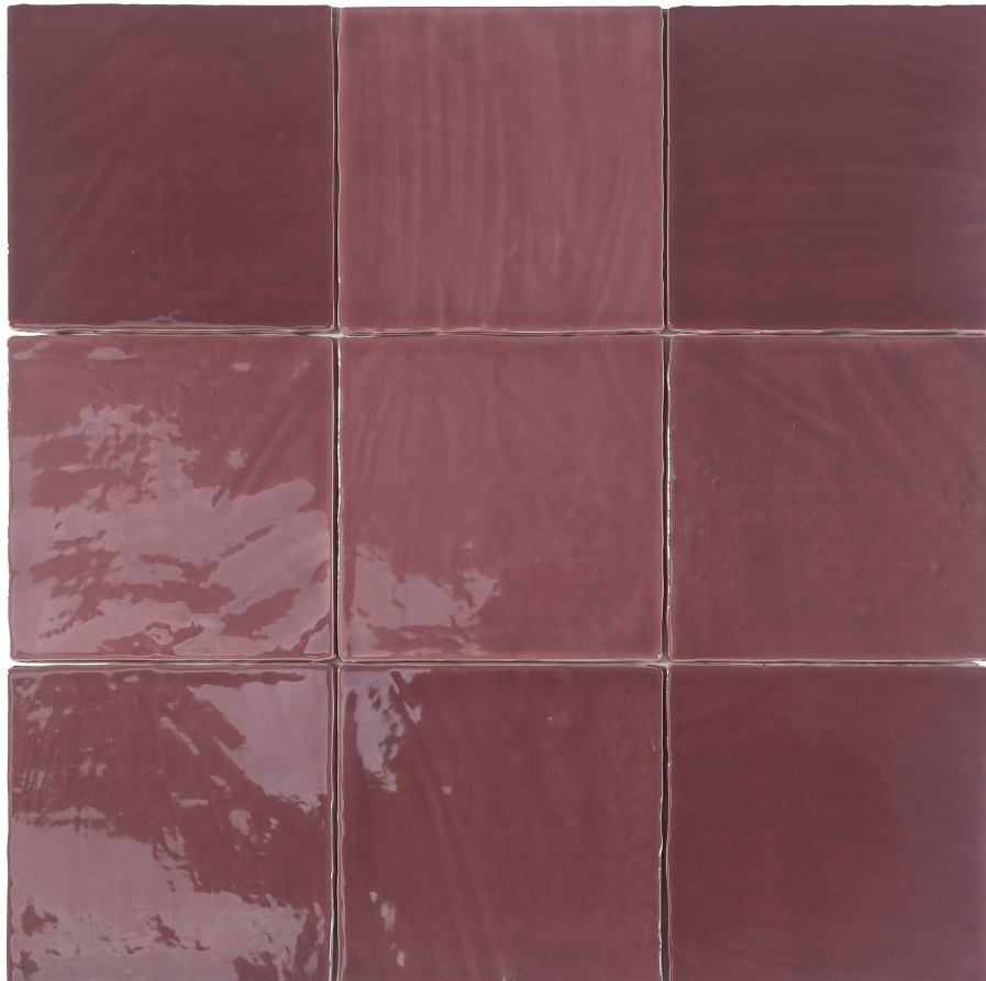 Керамическая плитка Dune Tabarca Granate 188252, цвет бордовый, поверхность глянцевая, квадрат, 150x150