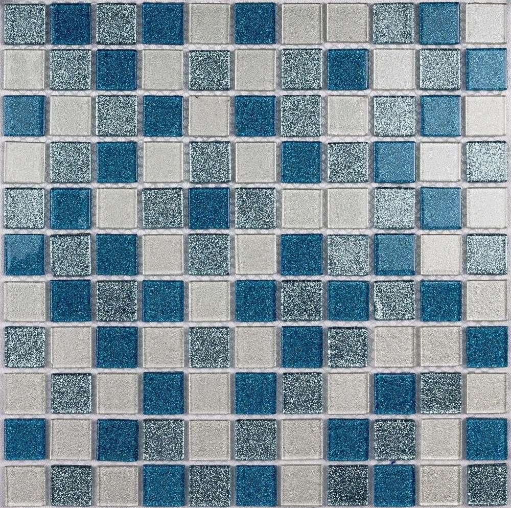 Мозаика Bonaparte Bonaparte Shine Blue, цвет синий, поверхность глянцевая, квадрат, 300x300