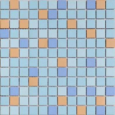 Мозаика Caramelle Mosaic L Universo Giove, цвет голубой, поверхность матовая, квадрат, 300x300