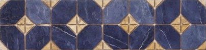 Бордюры Vives Tira Iliada-Pr Azul, цвет синий, поверхность полированная, прямоугольник, 108x435