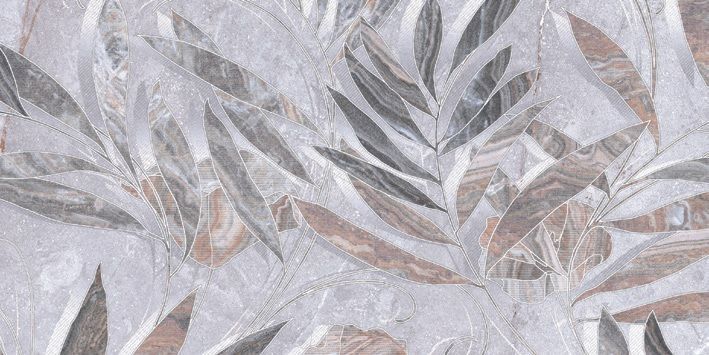 Декоративные элементы Нефрит керамика Барбадос Декор 1 07-00-5-18-00-06-1420, цвет серый, поверхность матовая, прямоугольник, 300x600