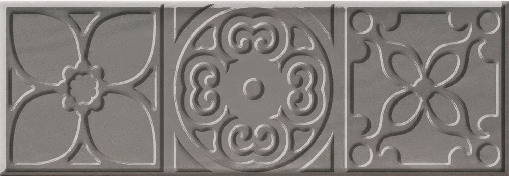 Декоративные элементы Cifre Bulevar Altair Grey Decor, цвет серый, поверхность глянцевая, прямоугольник, 100x300