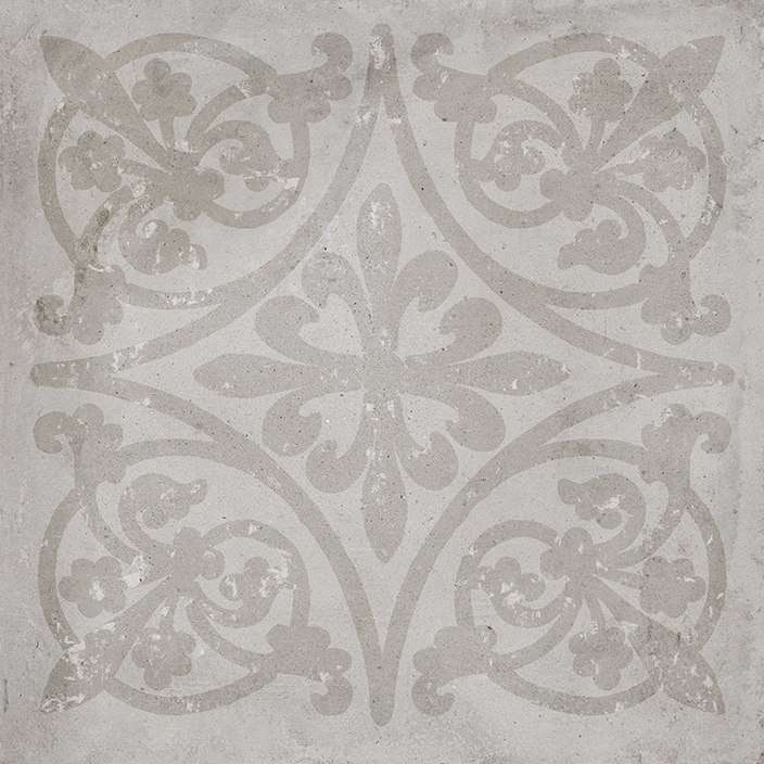 Керамогранит Porcelanosa Harlem Acero Deco 100145489, цвет серый, поверхность матовая, квадрат, 596x596