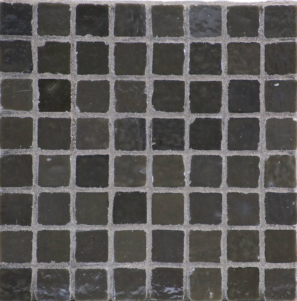 Мозаика Terratinta Vetri 5 Mud BBMN408, цвет чёрный, поверхность матовая, квадрат, 310x310
