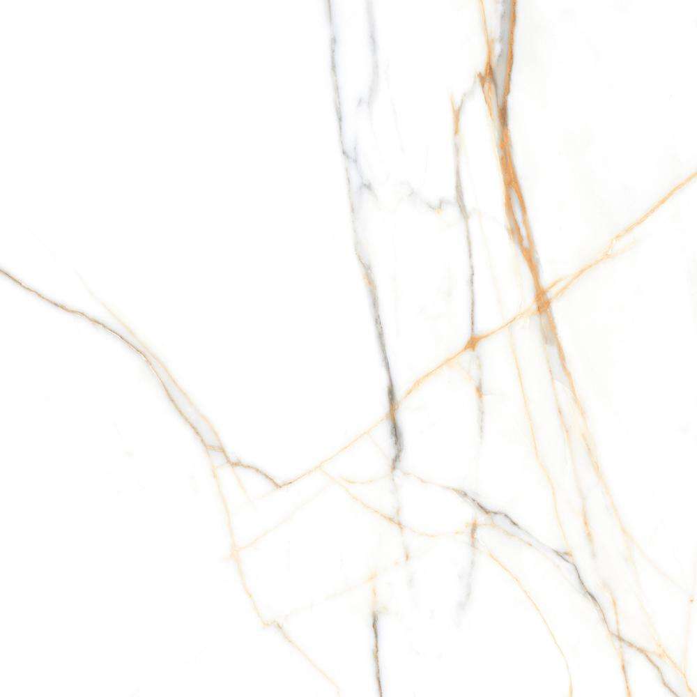 Керамогранит Laparet Calacatta Milan Polir, цвет белый серый бежевый, поверхность полированная, квадрат, 600x600