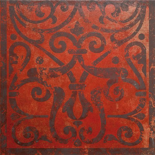 Керамическая плитка Arkadia Ornamenti Rosso Mod. A, цвет бордовый, поверхность матовая, квадрат, 300x300