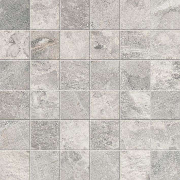 Мозаика ABK Fossil Mosaico Quadretti Light Grey FSN03210, цвет серый, поверхность матовая, квадрат, 300x300