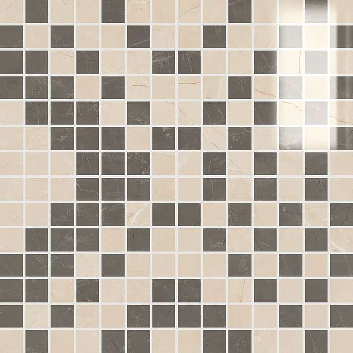 Мозаика Panaria Trilogy Mosaico Optic 2 Lux PGZTY52, цвет бежевый, поверхность полированная, квадрат, 300x300