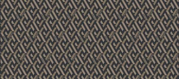 Керамогранит Versace Icons La Greca Midi Kaki Ret G28316, цвет чёрный золотой, поверхность матовая, прямоугольник, 600x1200