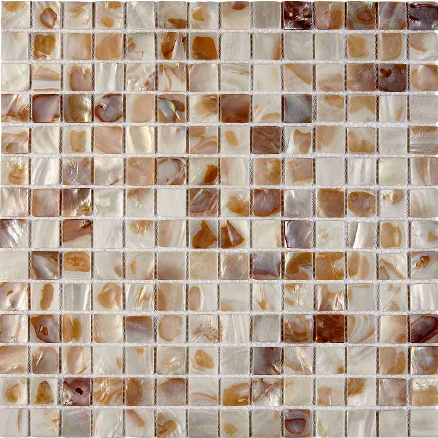 Мозаика Pixel Mosaic PIX701 Натуральный перламутр (20x20 мм), цвет бежевый, поверхность глянцевая, квадрат, 305x305