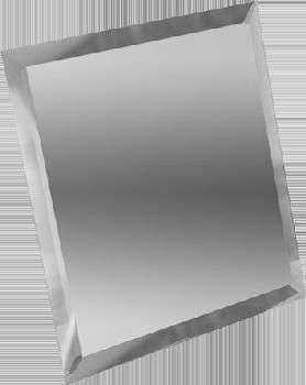 Керамическая плитка ДСТ Квадратная зеркальная серебряная плитка с фацетом КЗС1-15, цвет серый, поверхность глянцевая, квадрат, 150x150