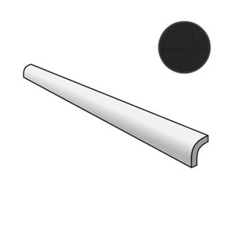 Бордюры Equipe Country Pencil Bullnose Anthracite Matt 23314, цвет чёрный, поверхность матовая, прямоугольник, 30x200