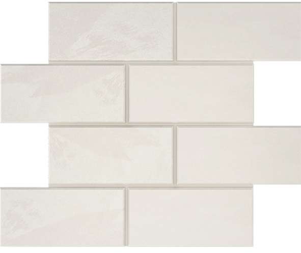 Мозаика Estima Terra White LN00/TE00 Bricks Big Неполированный 28,6x35 39620, цвет белый, поверхность матовая, прямоугольник, 286x350