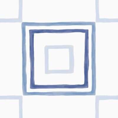 Керамогранит Harmony Draw Square 30958, цвет белый голубой, поверхность матовая, квадрат, 223x223