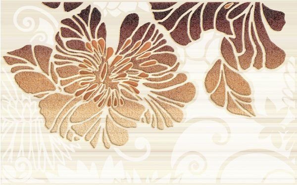 Декоративные элементы Нефрит керамика Кензо 04-01-1-09-03-15-075-2, цвет коричневый, поверхность глянцевая, прямоугольник, 400x250