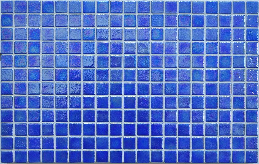 Мозаика Ezarri Iris Ocean, цвет синий, поверхность глянцевая, прямоугольник, 313x495