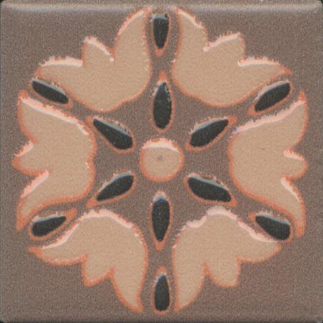 Вставки Kerama Marazzi Анвер 12 коричневый OS\C178\21052, цвет коричневый, поверхность матовая, квадрат, 49x49