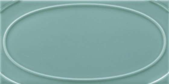 Керамическая плитка Grazia Formae Oval Mist OVA7, цвет зелёный, поверхность глянцевая, прямоугольник, 130x260