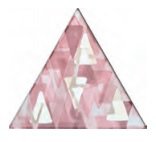 Декоративные элементы Petracers Triangolo Impressioni Platino su Rosa, цвет розовый, поверхность глянцевая, квадрат, 170x170