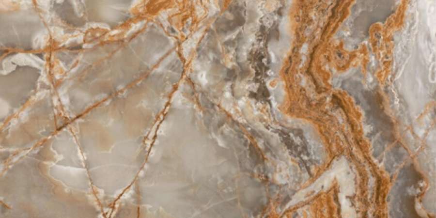 Керамогранит ITC Riyadh Onyx High Glossy, цвет коричневый, поверхность глянцевая, прямоугольник, 600x1200