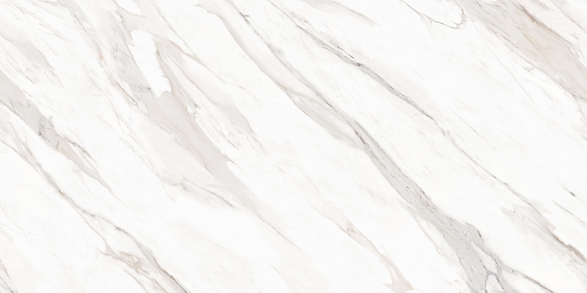 Керамогранит  Marble Calacatta Cold Satin, цвет бежевый, поверхность сатинированная, прямоугольник, 1200x2700