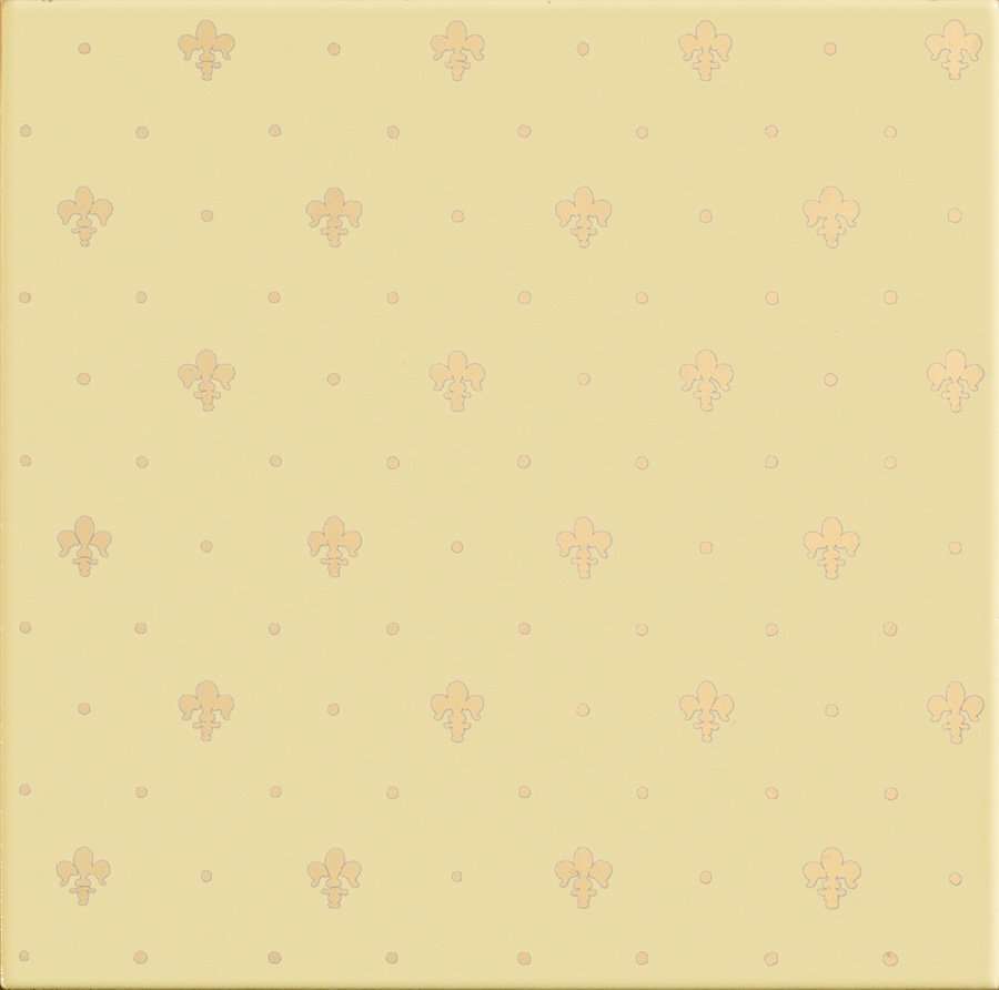Керамическая плитка Petracers Giglio oro su Crema, цвет жёлтый, поверхность глянцевая, квадрат, 200x200