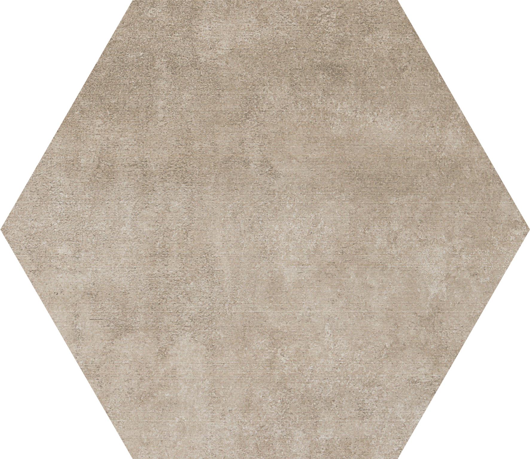 Керамогранит Pamesa At. Hex. Alpha Taupe, цвет коричневый, поверхность матовая, шестиугольник, 258x290