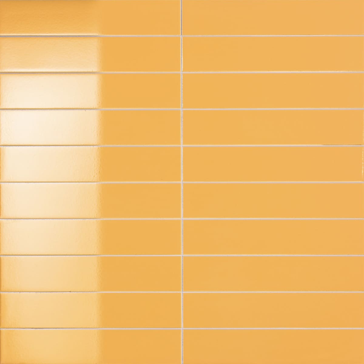 Керамическая плитка Sartoria Fattamano Ochra SAARFA12G, цвет жёлтый, поверхность глянцевая, прямоугольник, 75x380