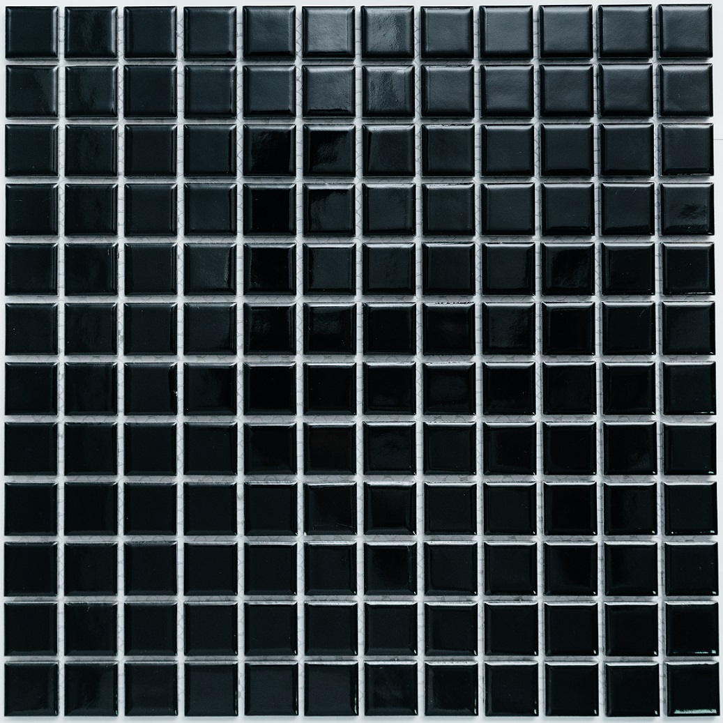 Мозаика NS Mosaic P-522, цвет чёрный, поверхность глянцевая, квадрат, 300x300