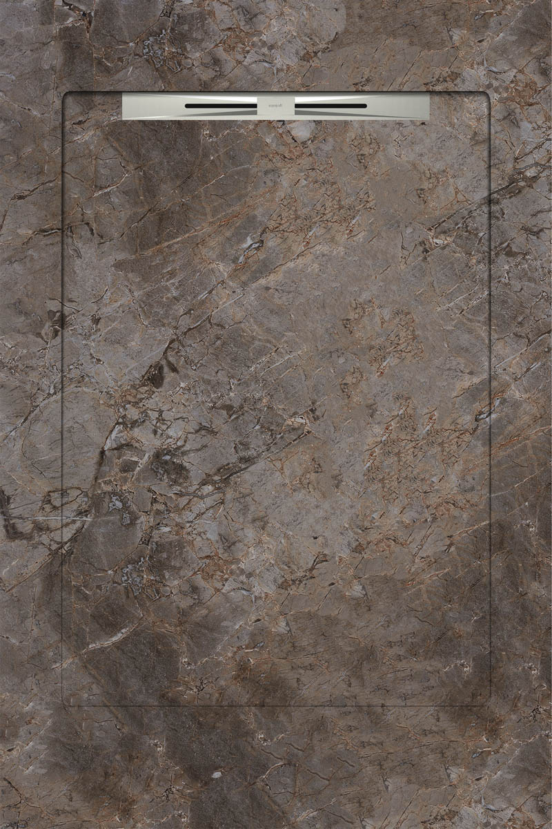 Спецэлементы Aquanit Gusto Taupe Grey Slope Line, цвет серый, поверхность матовая, прямоугольник, 900x1350